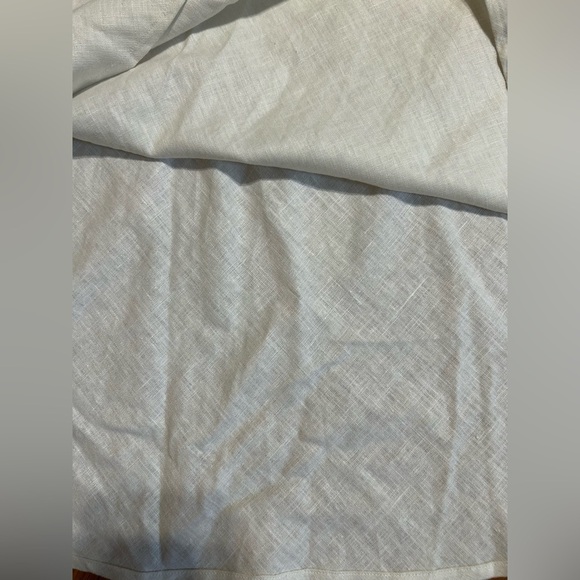 NWT SHIPS N SHORE  White Linen Midi Skirt Sz 14 - Picture 2 of 8